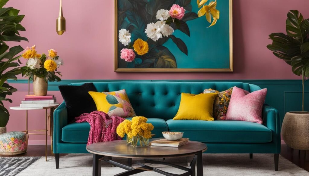 home styling with vibrant colors image